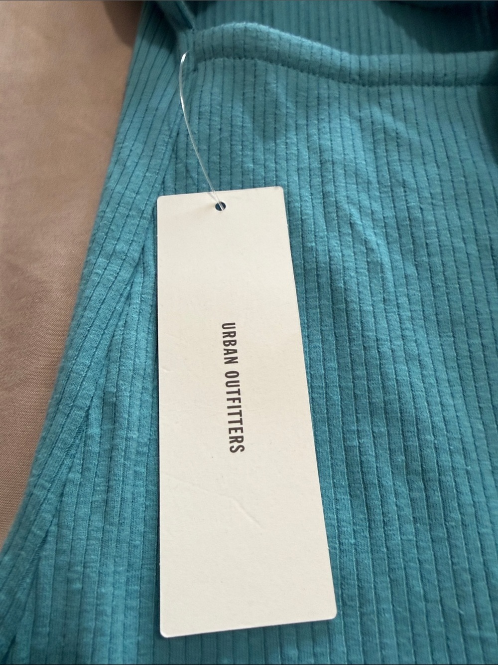 NWT-Aqua Halter Collar Ribbed Knit Dress - Picture 9 of 11